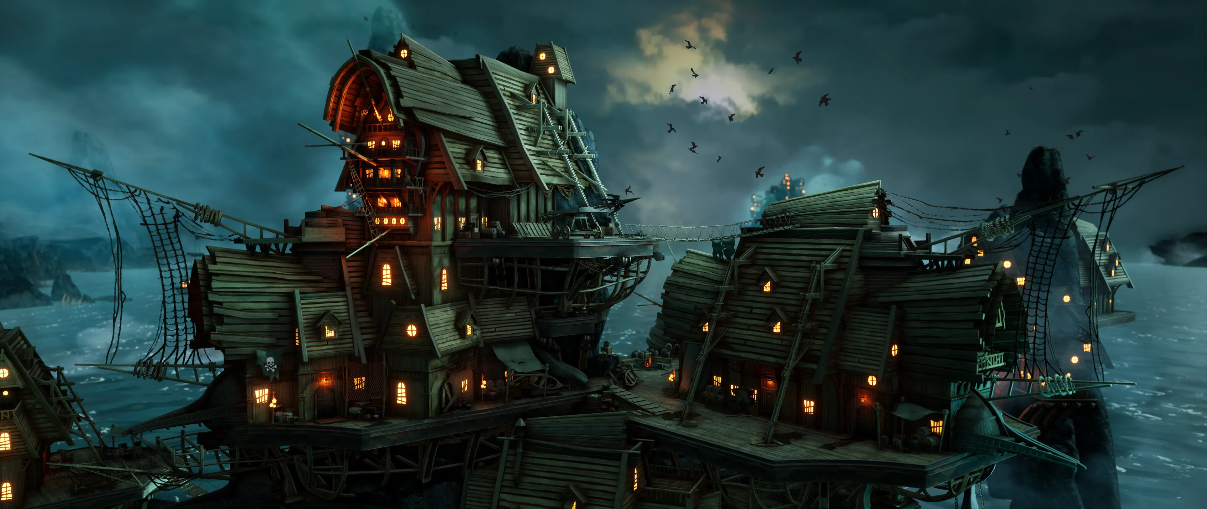 Stylized Pirate Port City, image 7