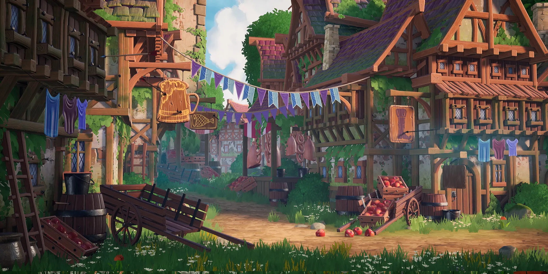 Stylized Medieval Town, image 5