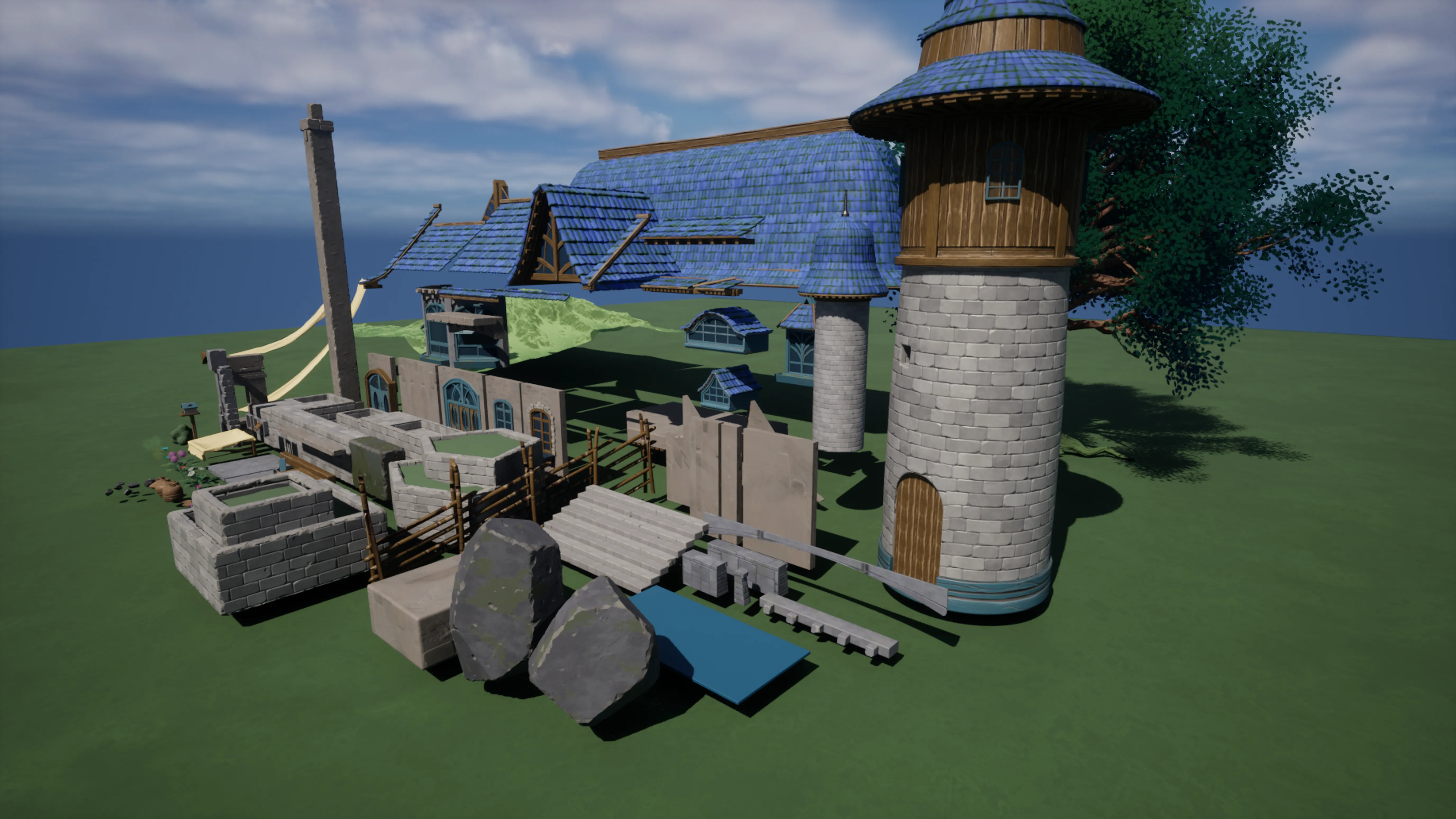 Stylized Azure Hillside, image 14