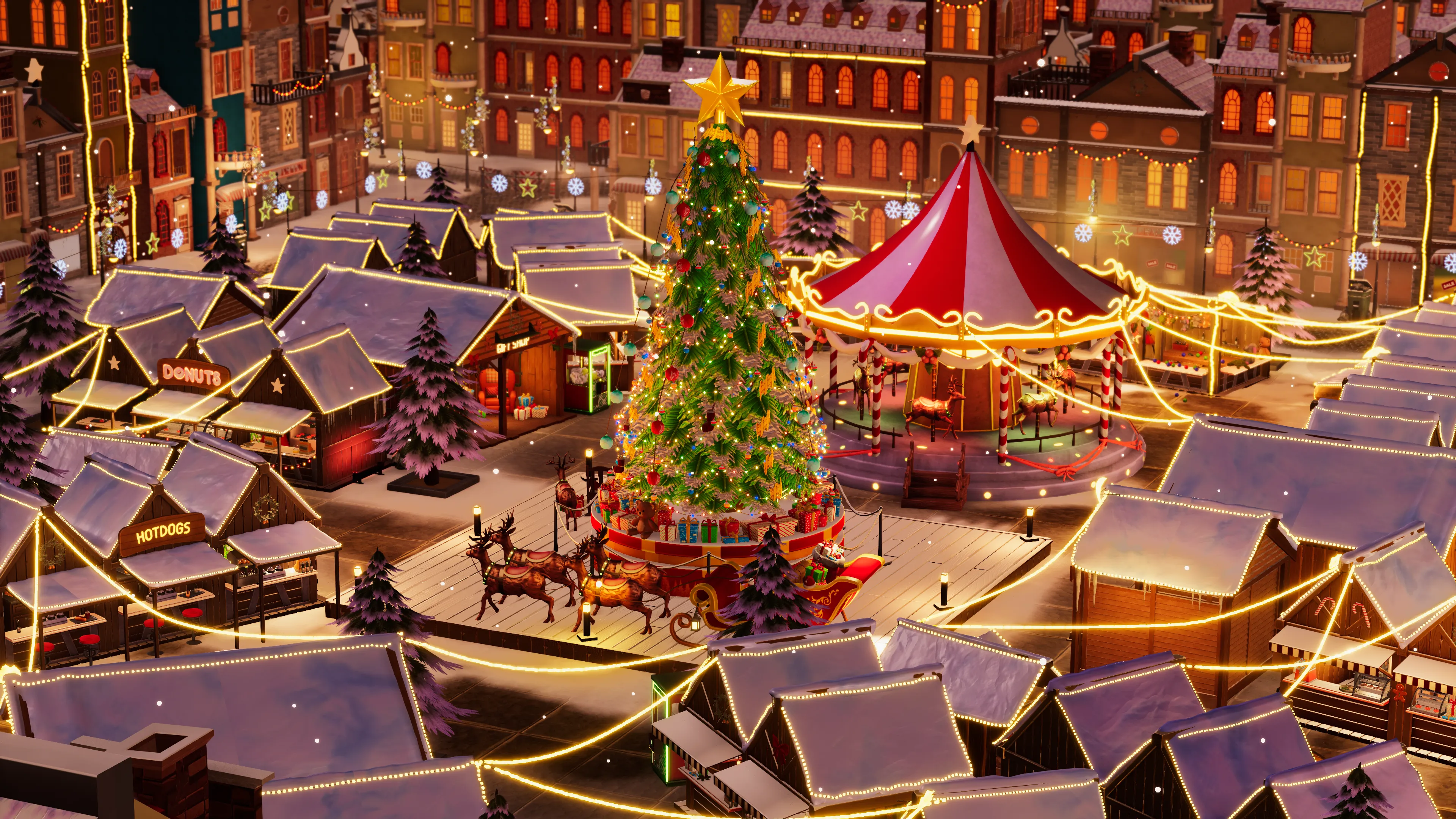 Stylized Christmas Market, image 19