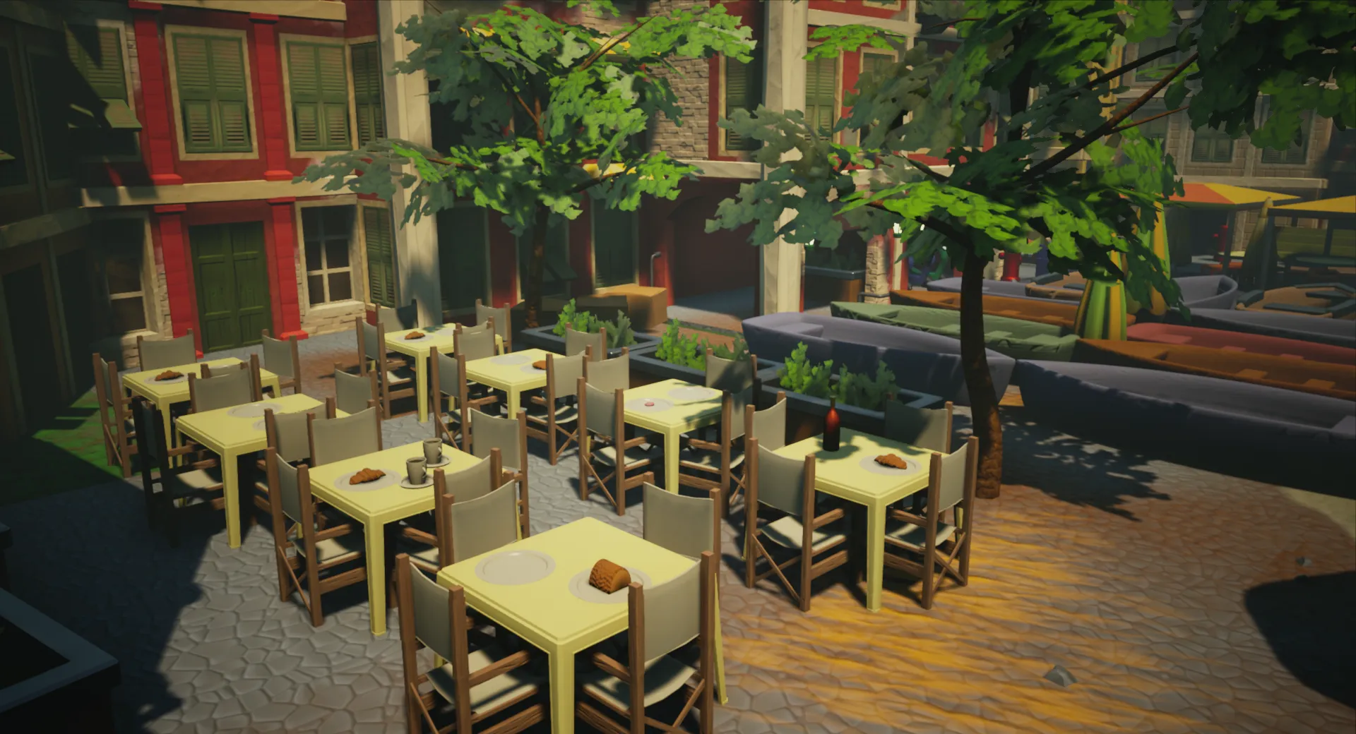 Stylized Tuscany Seaside City, image 5
