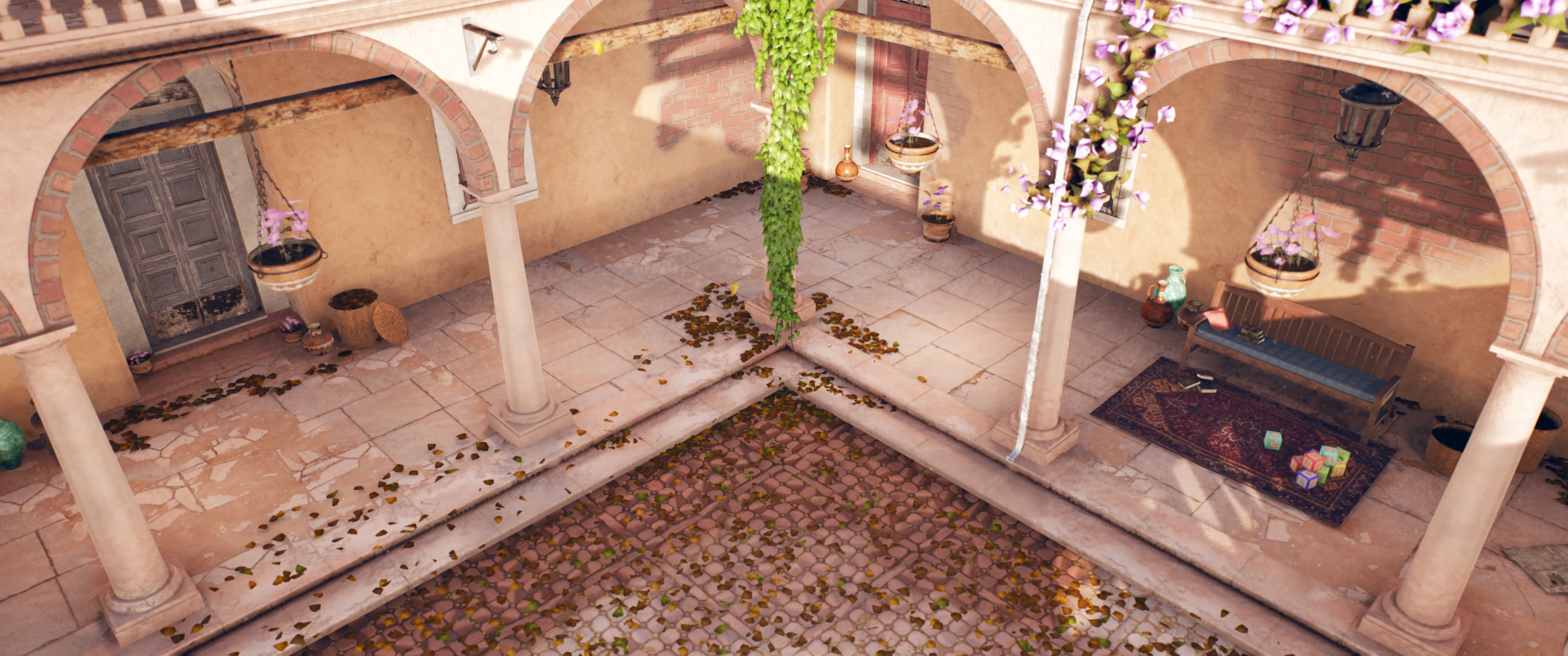 Stylized Mediterranean Courtyard, image 4