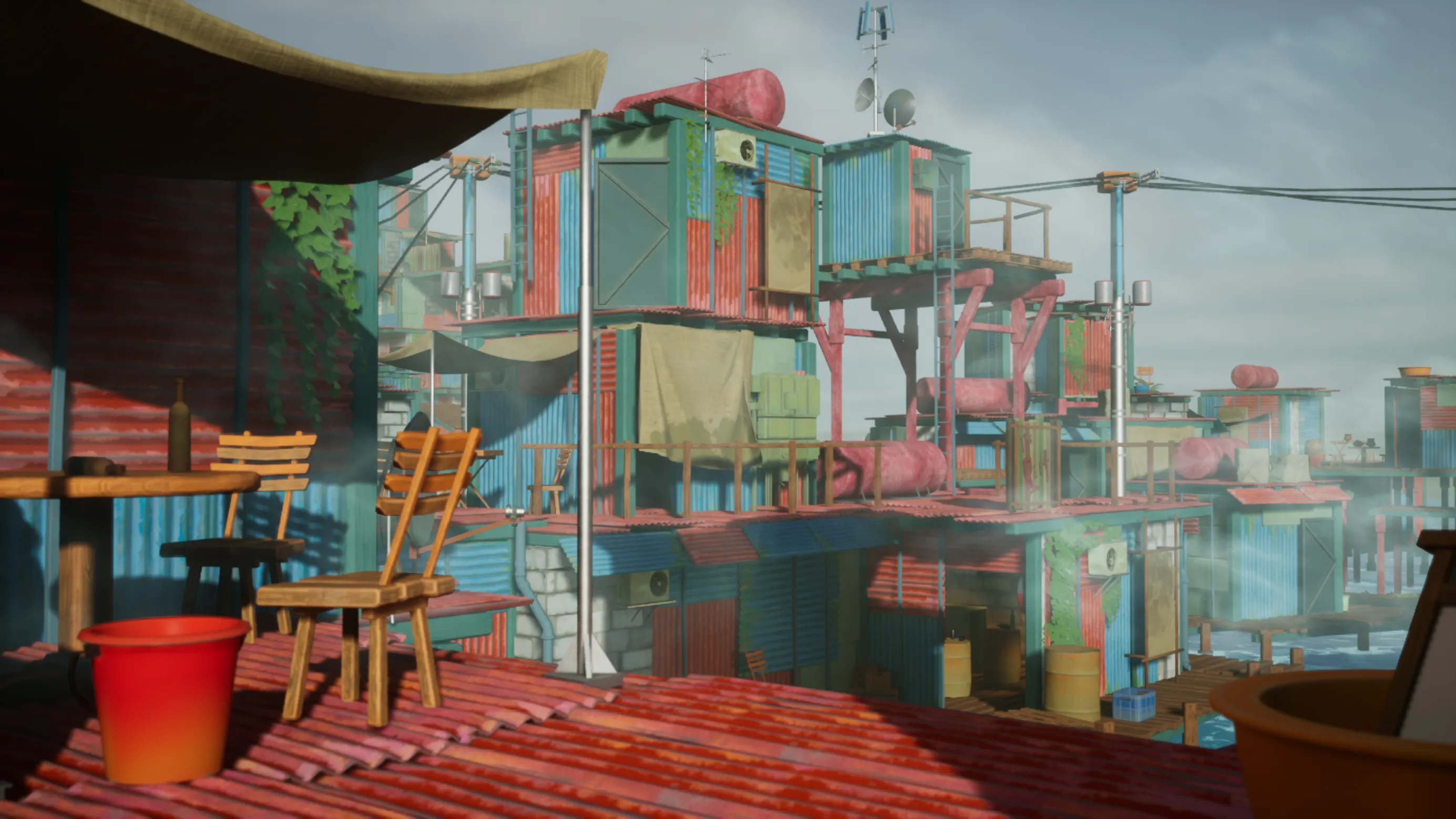 Stylized Floating Slums, image 5