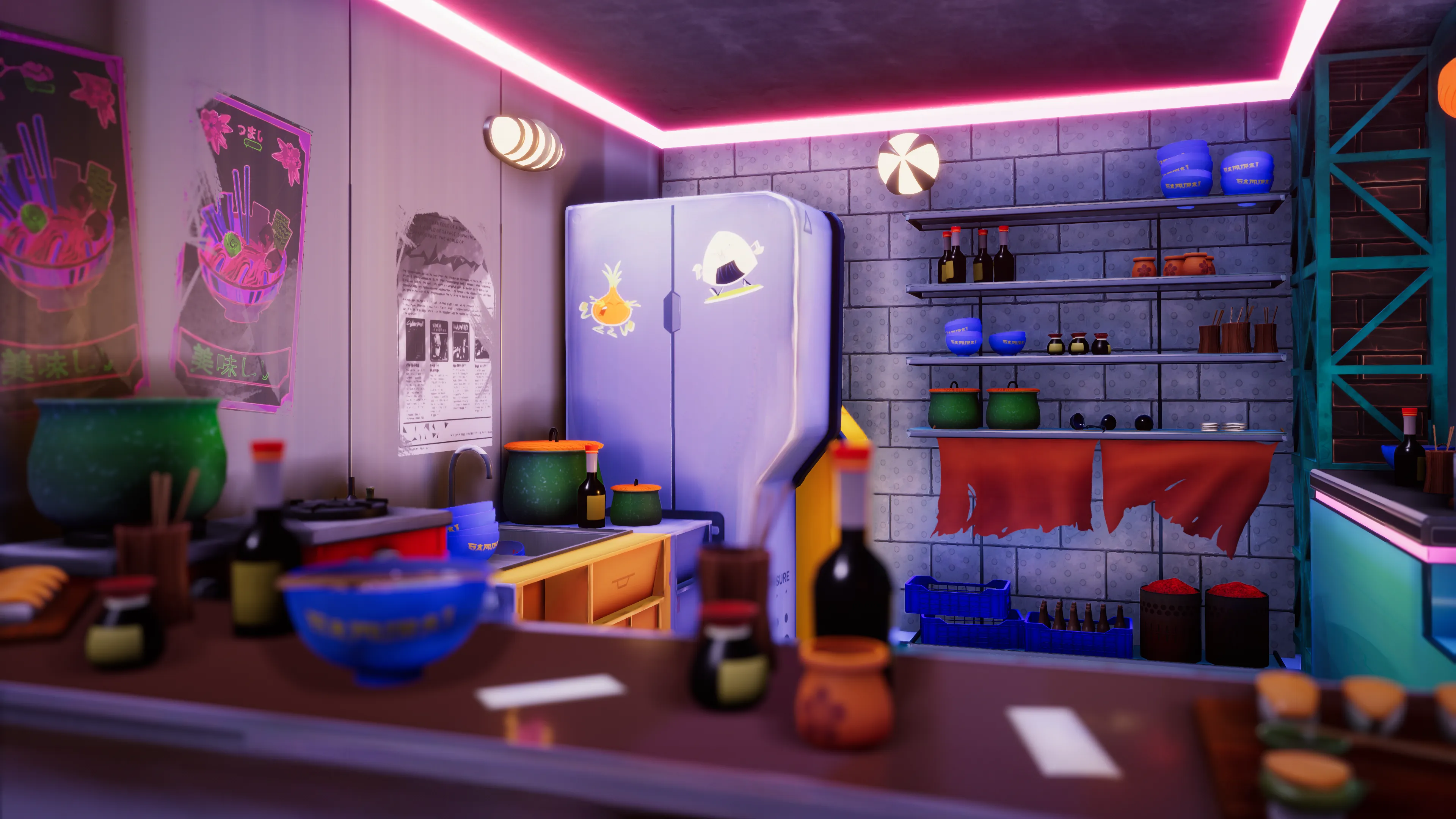 Stylized Cyberpunk Street, image 26