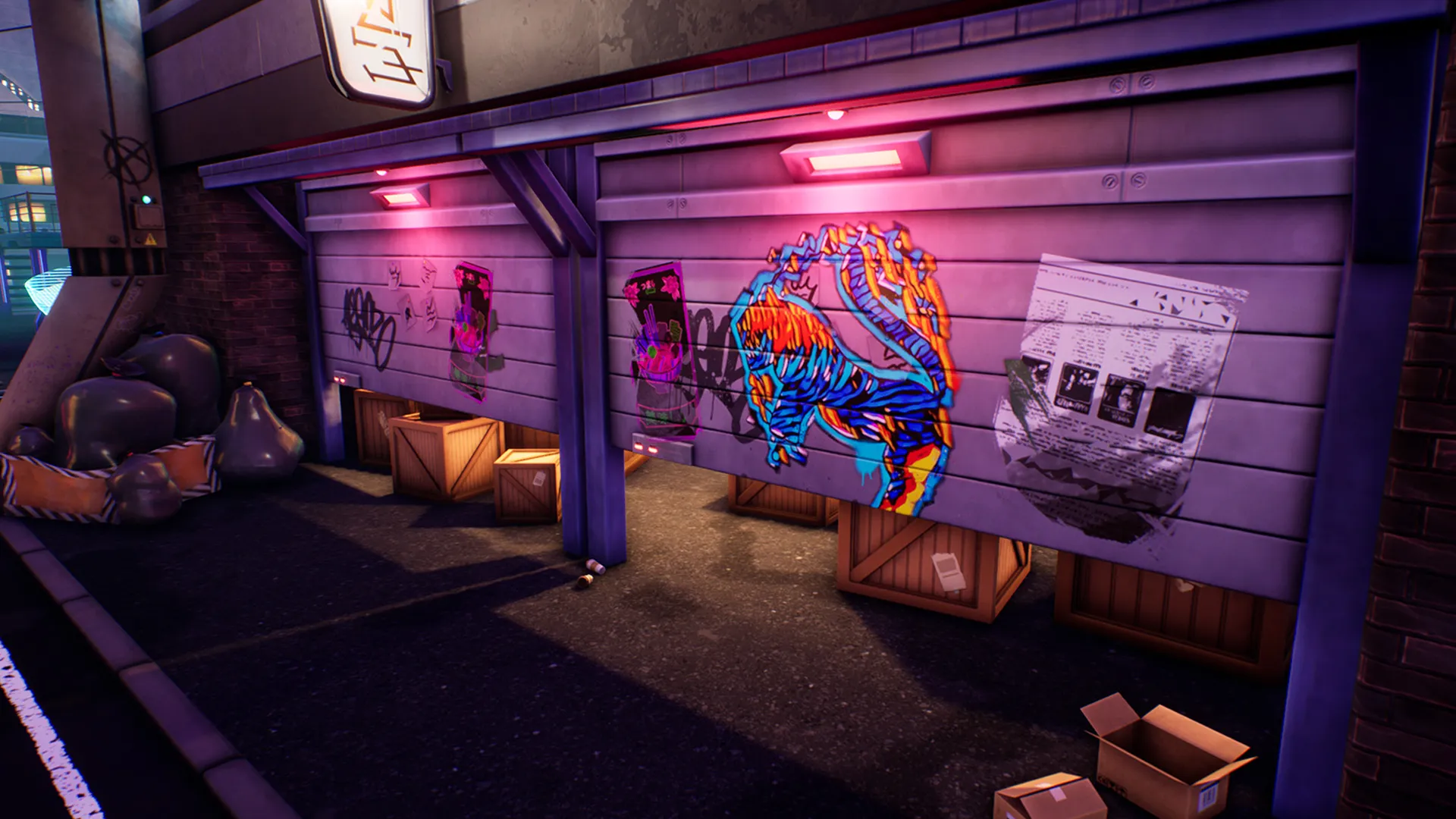Stylized Cyberpunk Street, image 4