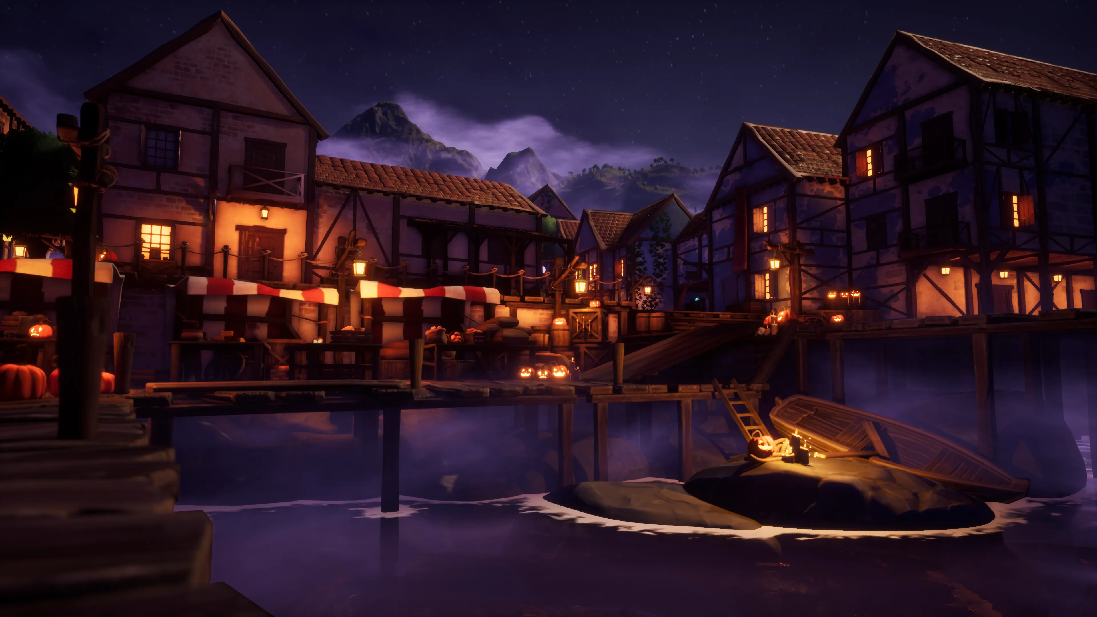 Stylized Halloween Village, image 3