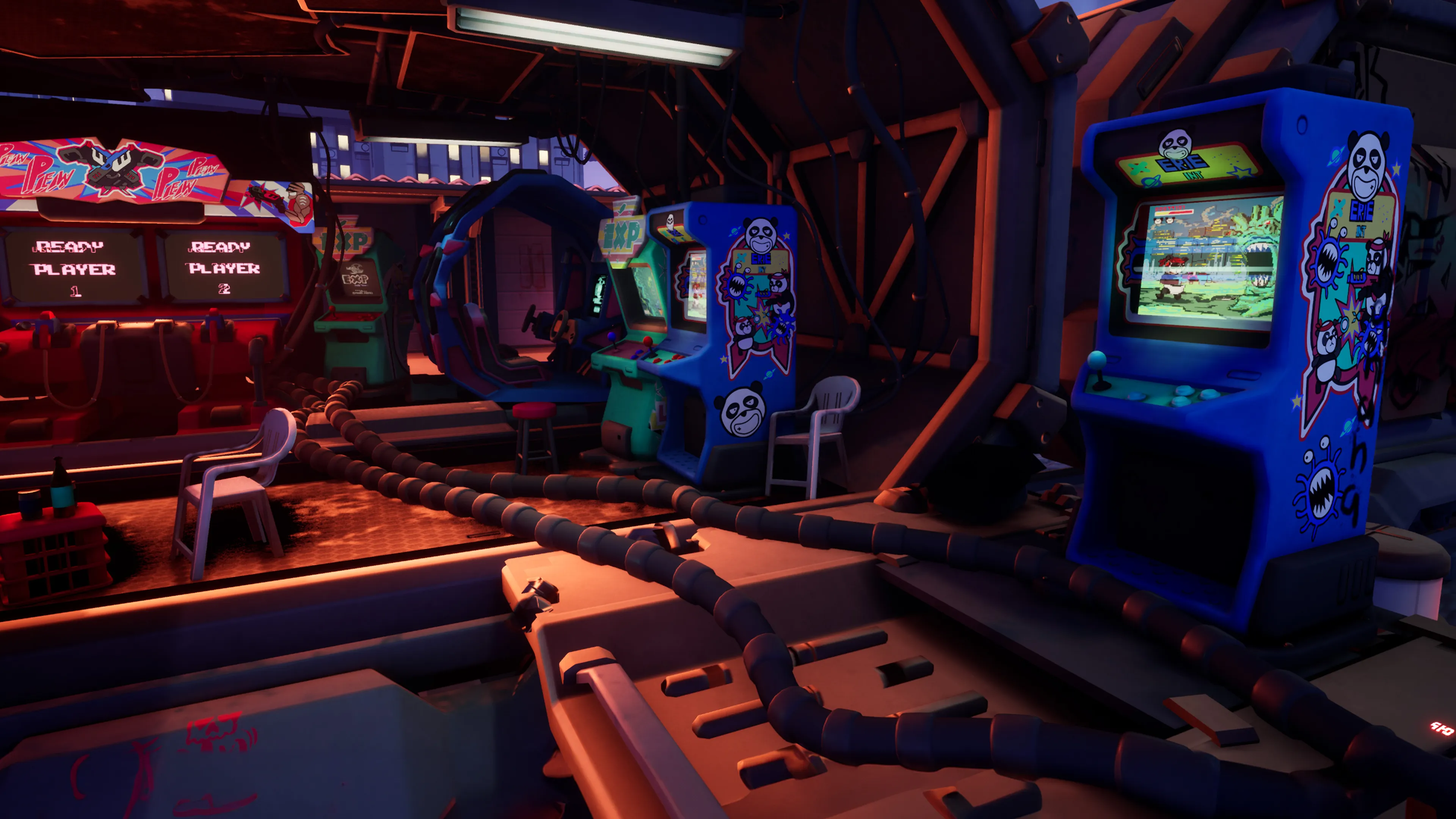 Stylized Cyberpunk Arcade, image 8