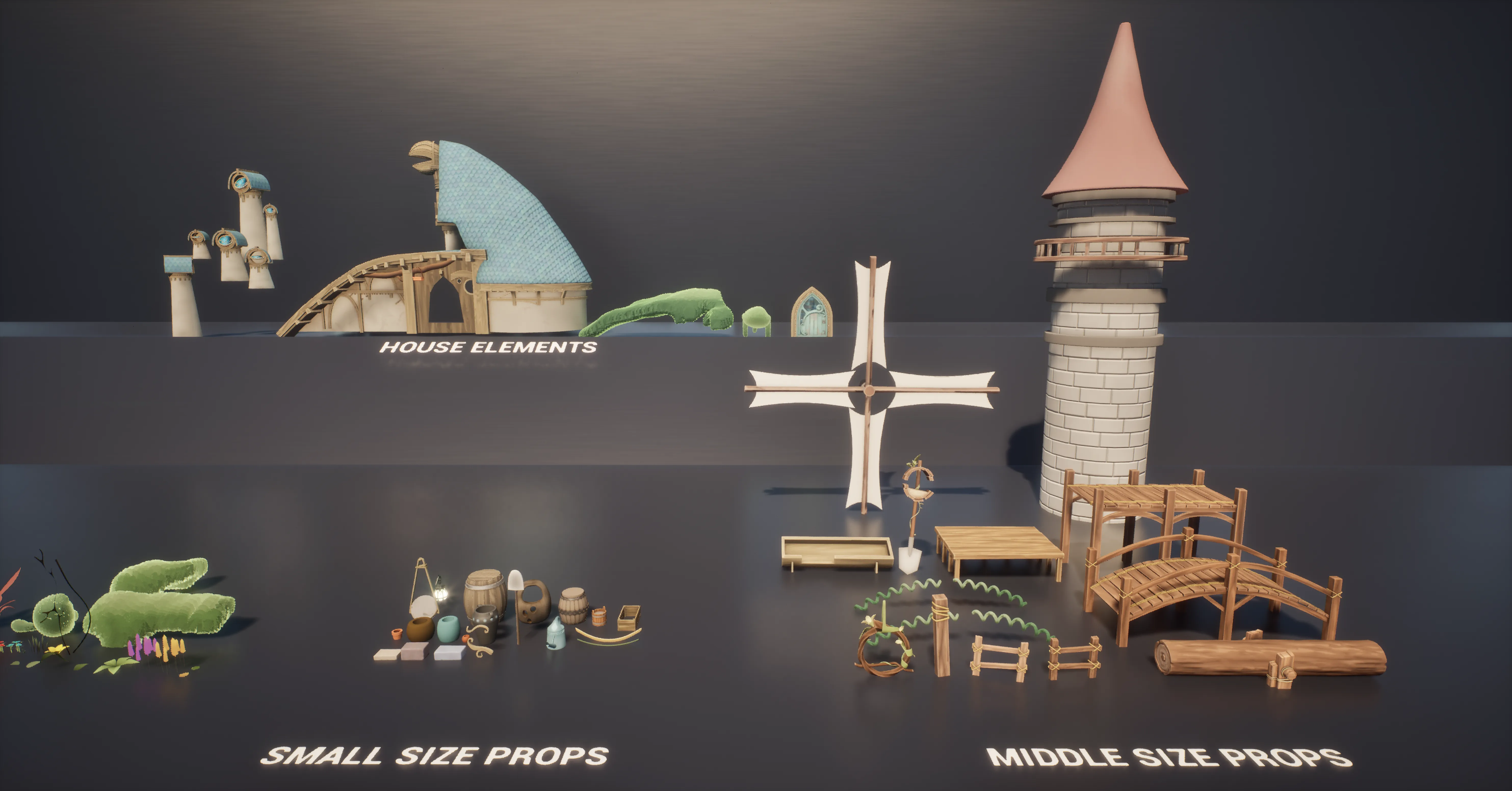 Stylized House Along River, image 15