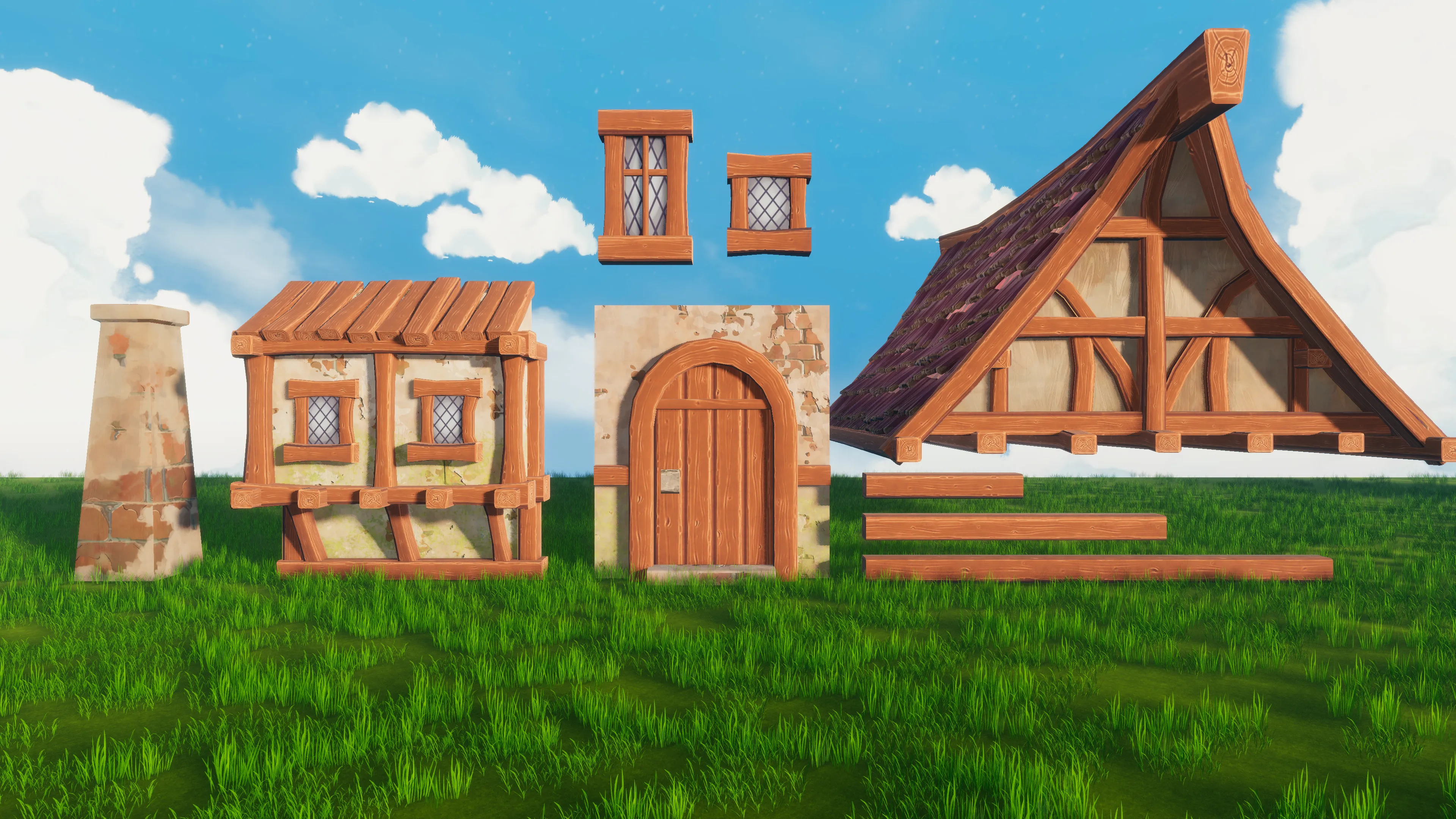 Stylized Medieval Town, image 22