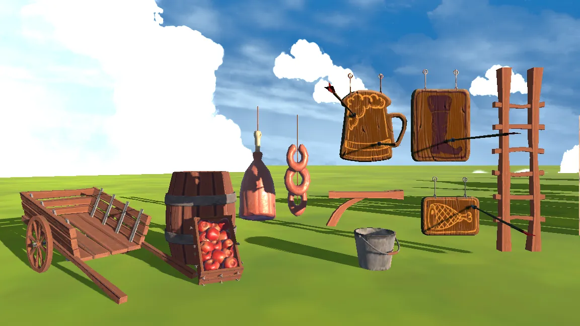 Stylized Medieval Town, image 16